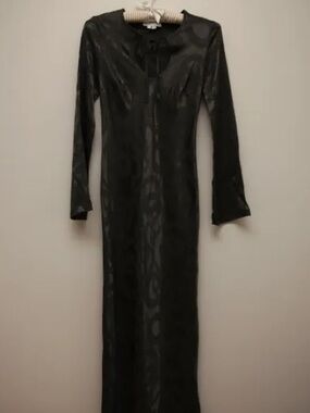 Never Fully Dressed Black Dress with Cream Trim